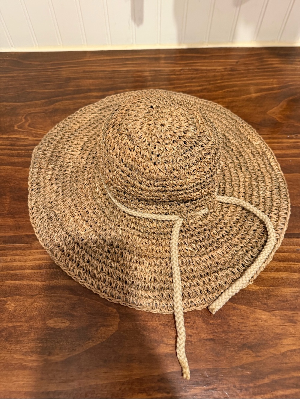 Woven Straw Sun Hat in Natural Tan